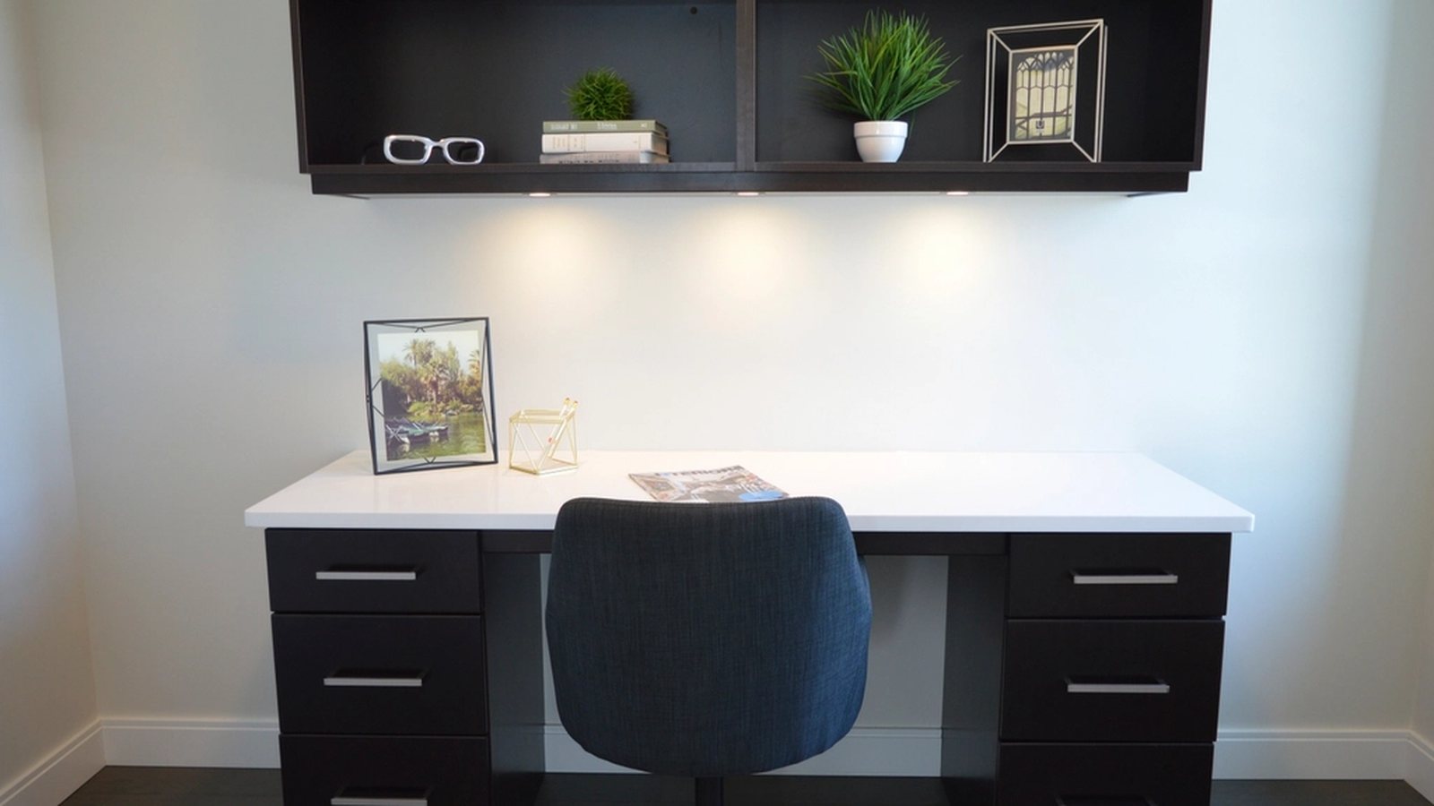 A clean, minimal desk surface with no competing clutter